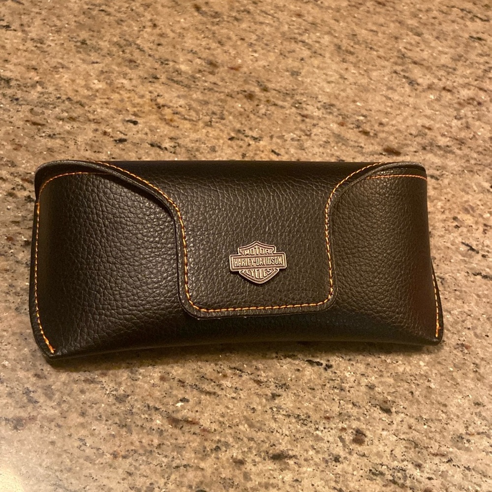 Harley Davidson Sun Glasses Case / Leather / New